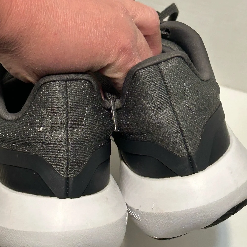 Adidas Charcoal and White Running Shoes
